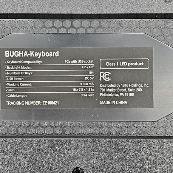 Bugha LED Gaming Keyboard Black NEW Open BOX - Picture 6 of 8